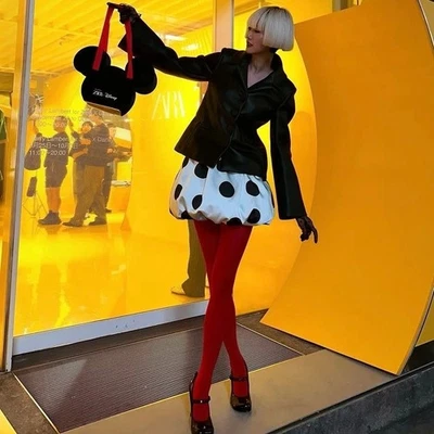 Jupe Mini Balloon À Pois Zara Harry Lambert Pour Zara X Disney Small - Photo 1/4