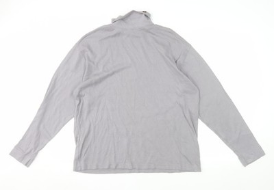 Colin Montgomerie Herren Grau Baumwolle Langarm Pullover Sweatshirt L