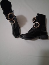 Rhinestone new design black ankle boots