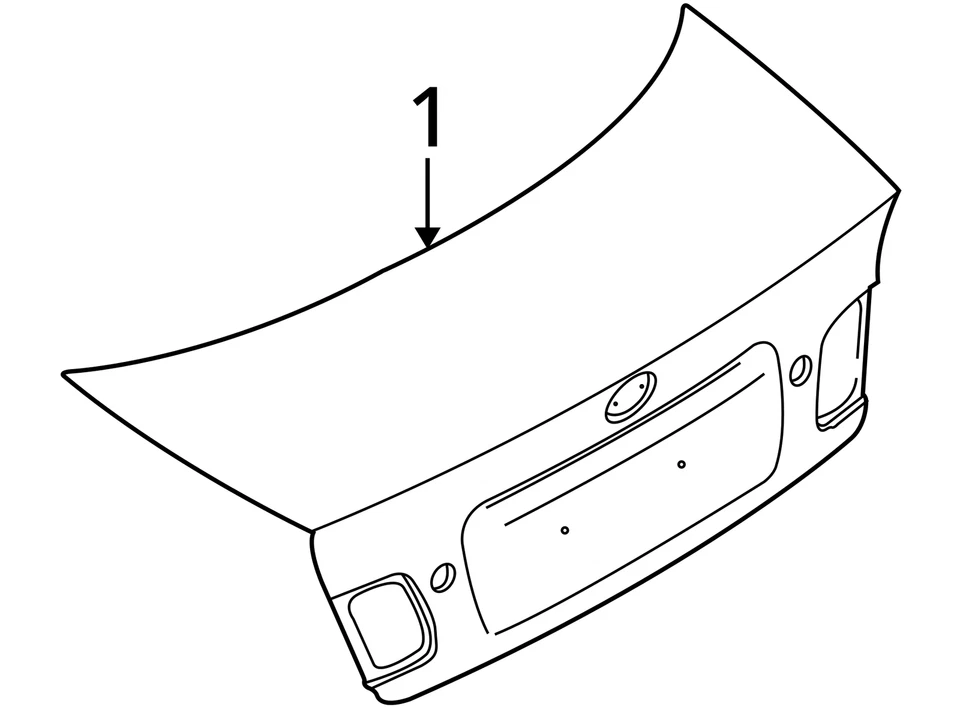 2005 BMW 330CI Trunk Lid - Used Black LH Lamp - Local Pickup Only - Image 4 of 4