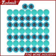 Findmall 50 PCS 2 Inch 60 Grit Green Zirconia Rotary Lock Sanding Discs