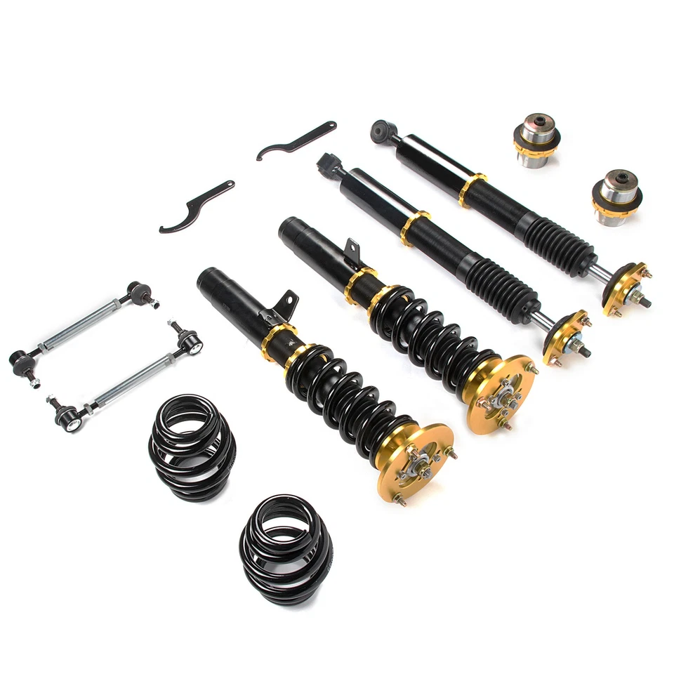 For 01-05 BMW E46 325i Adjustable Height Coilover Shocks Struts Absorbers Kit Foto 2 de 4