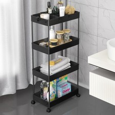 SPACELEAD 4 Tier Rolling Cart with Wheels, Storage Craft Art Trolley Organize...