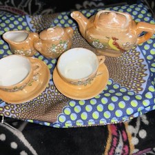 Vintage Japanese 9-Piece Miniature Tea Set