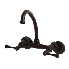 Kingston Brass KS374 Kingston 4 GPM Wall Mounted Double Handle - Bronze