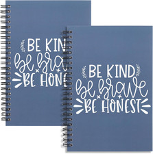 Inspirational Gift Be Kind Be Brave Be Honest 2PCS Lined Spiral Notebook Journal
