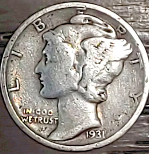 1931-S U.S. MERCURY DIME IN UPPER-VERY GOOD/FINE CONDITION