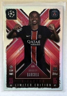 Bradley Barcola | X Factor Limited Edition | Topps Match Attax 24/25 | PSG Paris
