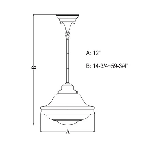 Huntley 1-Light Pendant in Farmhouse and Schoolhouse Style 14.75 Inches Tall - Picture 8 of 13