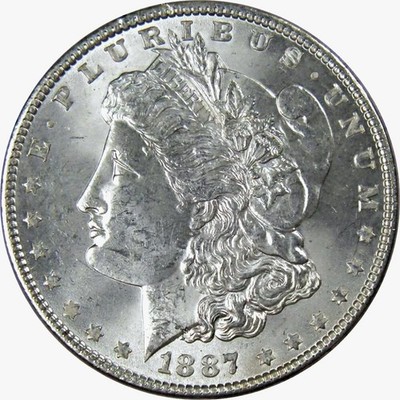 1887 S $1 Morgan Silver Dollar BU Brilliant Uncirculated 90% Silver US Numismati