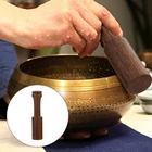 Coffee Color Sound Bowl Wooden Mallet Singing Bowl Accessory Parts