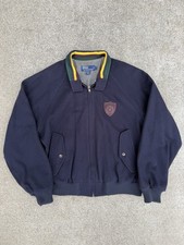 Vintage 90s Polo Ralph Lauren Wool Varsity Bomber Jacket Shield/Crest Large
