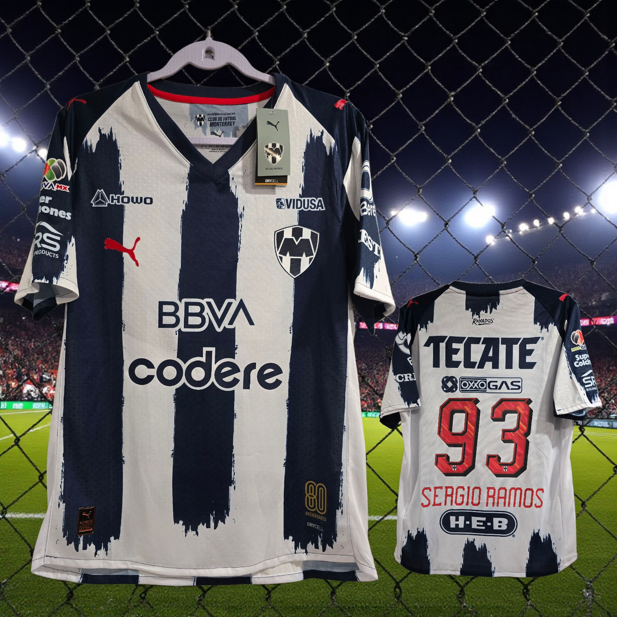 Rayados del Monterrey Home 25/26 - SERGIO RAMOS # 93 - 2XL (Run