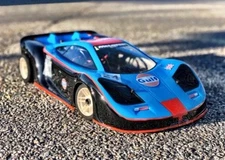 Delta Plastik 0094 - Mclaren GTR 1/8 Scale GP Clear Body 2mm with Decals & Wing