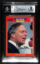 Dick Stockton Signed 1989 Pro Set Announcers Card Beckett