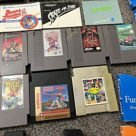 Lot of 27 NES Games 6 Manuals Rad Racer, TMNT 2, Gauntlet, Spot, Tetris & More!