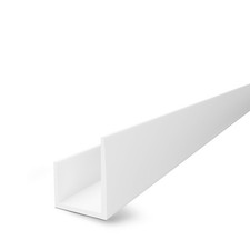 U-Profil PVC Kunststoff weiß Rigipsplatten 2m Gipskartonplatten Abdeckprofil