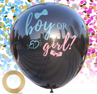 Thickened Gender Reveal Balloon - 2pcs Gender Reveal Confetti Balloons with Pink