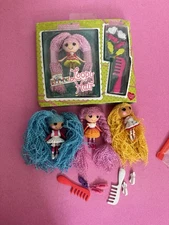 4 Doll LOT Lalaloopsy Loopy Yarn Hair Mini Mittens Splatter Jewel Peanut 1 NEW