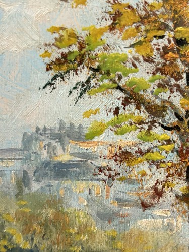 π₯ Fine Antique French Paris Impressionist Cityscape Oil Painting - LABONNE, '46 - Picture 13 of 24
