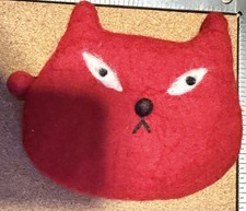 Felted Wool Cat Coin Purse Kitty Pouch Fair T...