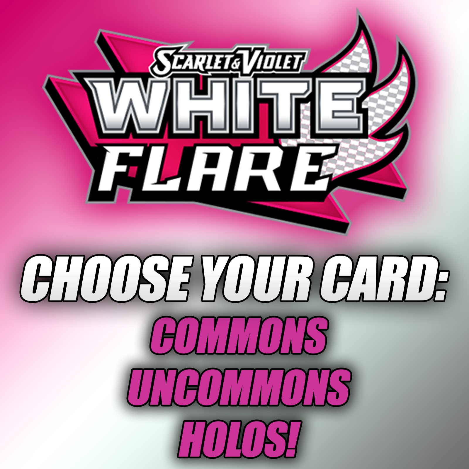 Pokemon White Flare Choose Your Card: Commons/Uncommons/Holos! (NM)