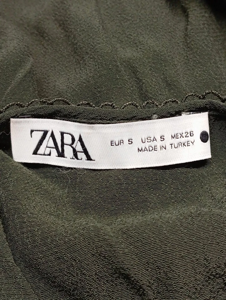 ZARA Robe chemisier Dames Robe T EU 36 vert style décontracté - Photo 4/4