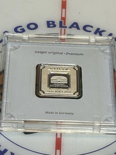 Geiger Edelmetalle 20 Gram Silver Square Bar .999 Fine Silver Sealed In Assay