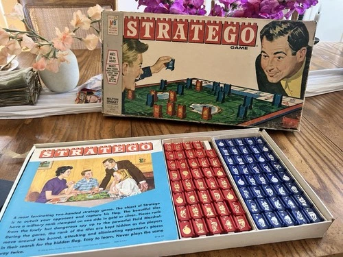 Milton Bradley Stratego Board Game 1961 Vintage Missing One Red Piece