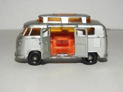 Lesney Matchbox No. 34 Volkswagen Camper Van Silver Diecast