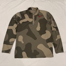 Vintage Y2K Nike Fit Dry Running Quarter Zip Pre Lives Camo Shirt 3M