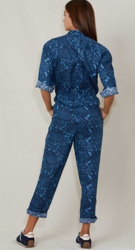 Apiece Apart Hera Flightsuit 100% Linen Floral Drawstring Size 4 New York Style - Picture 2 of 10
