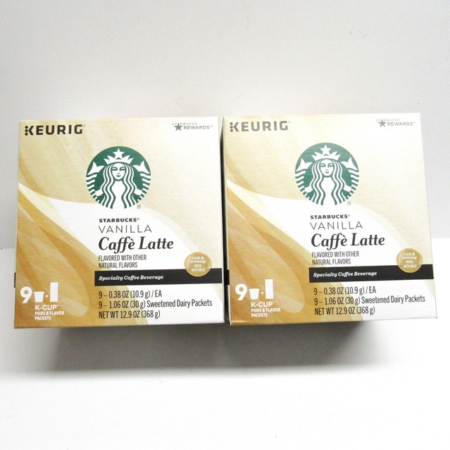 Starbucks Vanilla Caffe Latte Medium Roast Single Cup Coffee For