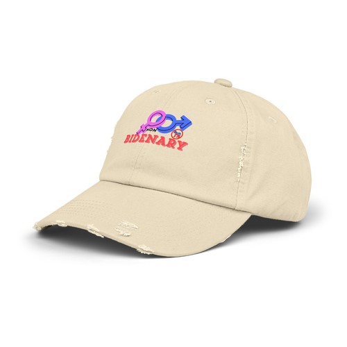 Non Bidenary Unisex Distressed Cap - Picture 3 of 5