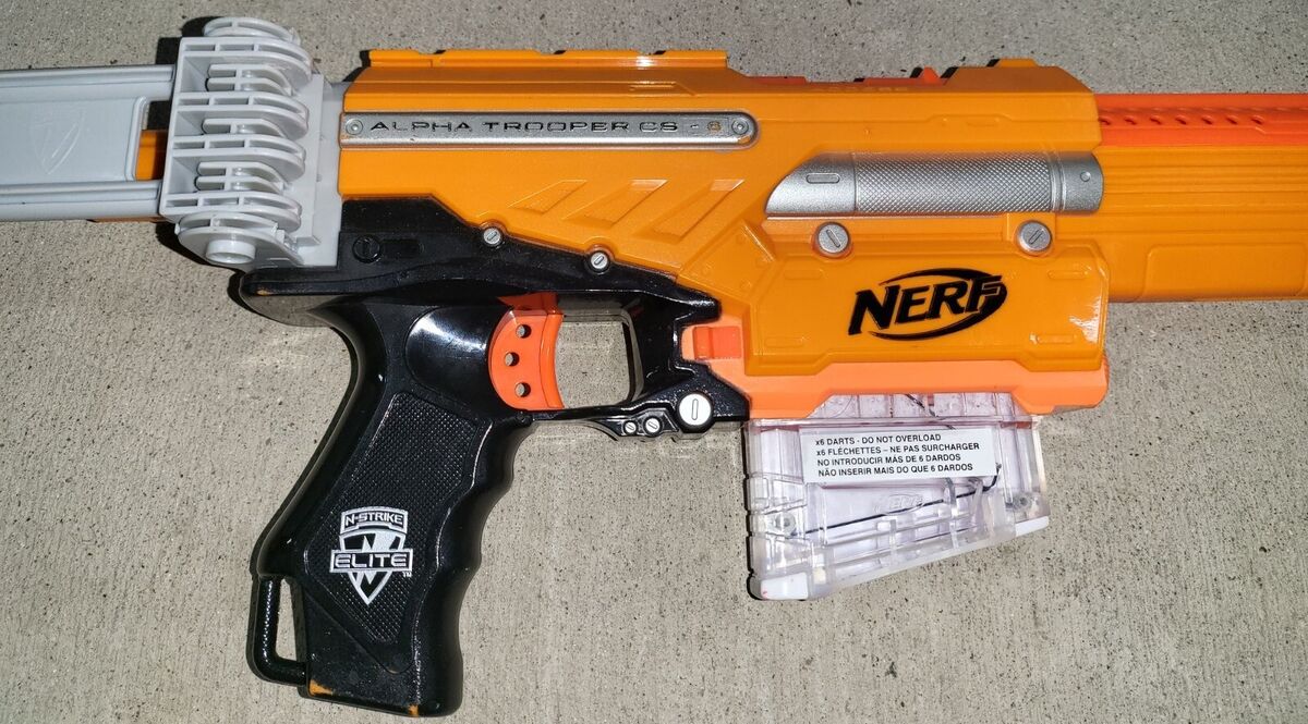 Nerf N-Strike Elite Alpha Trooper CS-6 Dart Blaster Gun W/Magazine