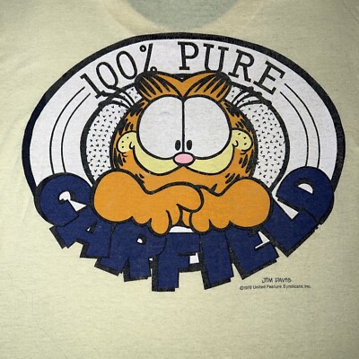 Vintage 1978 Jim Davis Garfield 100% Pure Garfield T-Shirt Size