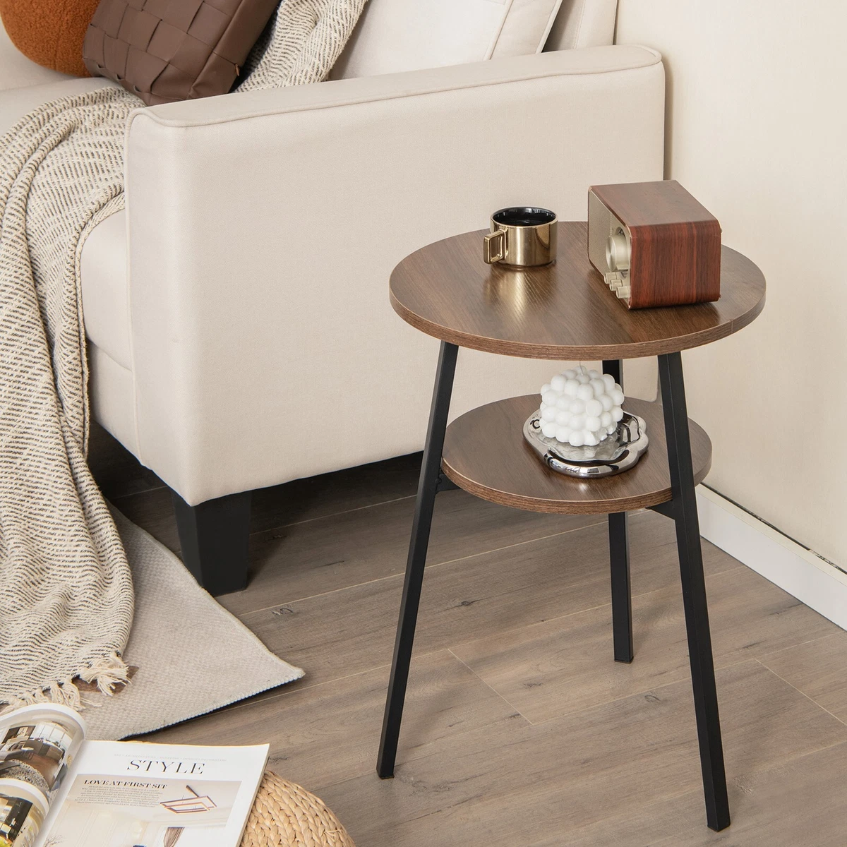 2 tier bedside on sale table
