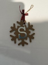 Snowflake S Wooden Ornament New