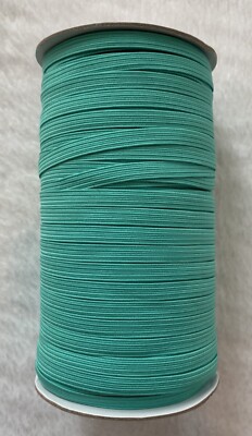 20 Yd 1/4  - 6mm Skinny Elastic Stretch Band Sew Craft Notebook Mask Mint Green