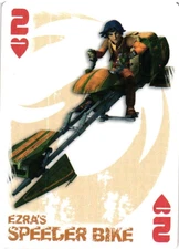 Ezra's Speeder Bike 2015 Star Wars Rebels Playing Card from the Animated Series