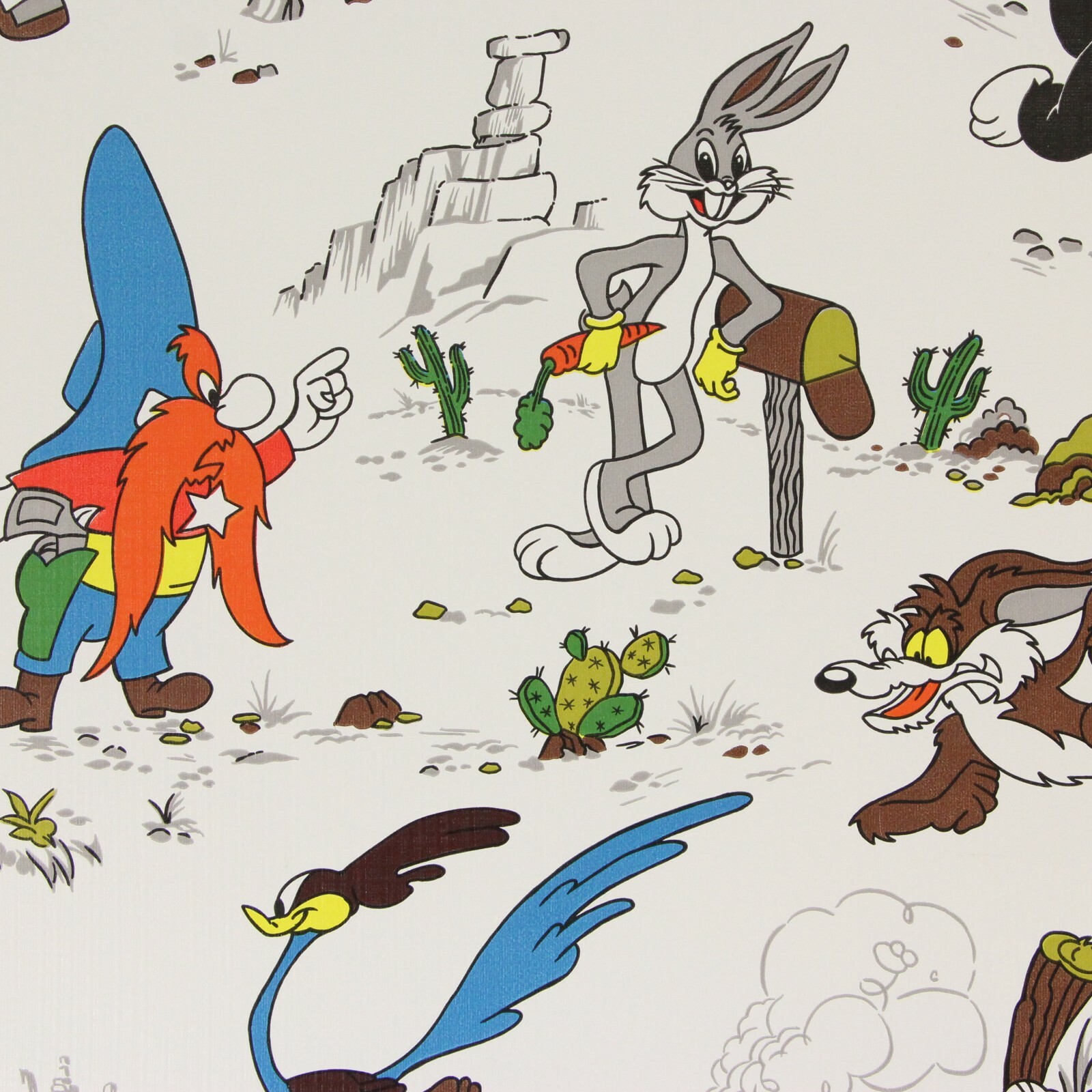 1970s Retro Vintage Wallpaper Bugs Bunny Yosemite Sam Roadrunner Wile Coyote Ebay