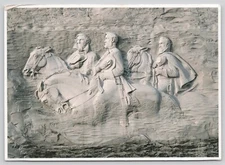 Georgia's Stone Mountain Park, Confederate Memorial Carving Chrome Unp 6 x 4 