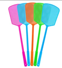 Fly Swatter,5 Pack Plastic Heavy Duty Manual Fly Killer, Long Handle Flyswatter,