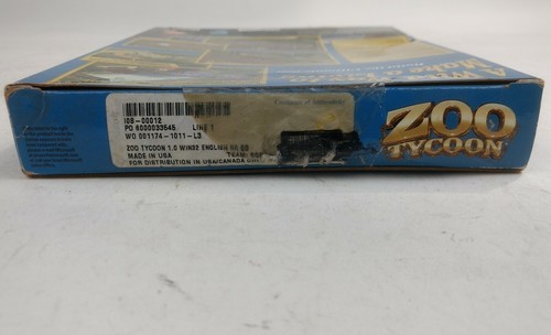 Vintage Zoo Tycoon 1.0 Original Microsoft 2003 Box Manual CD PC Software Game - Picture 7 of 9