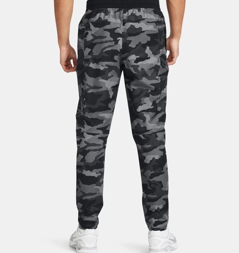 NEW Men's Under Armour UA Elite Gray Black Camo Cargo Pants Large MSRP $110 - Picture 5 of 13