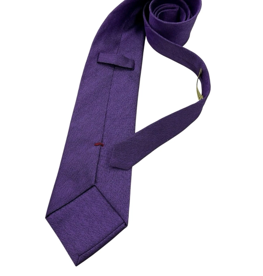 PAUL STUART Solid Purple Silk LUXURY Tie ENGLAND  - Image 2 of 4