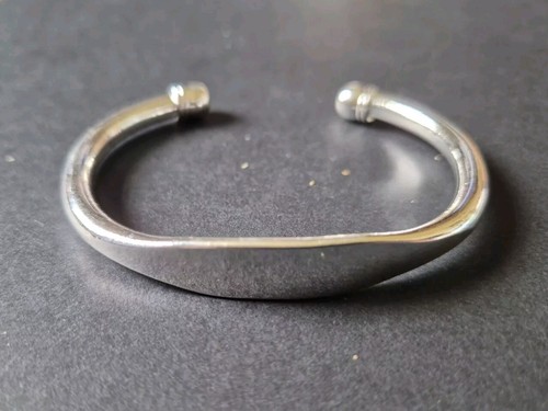 925 STERLING SILVER FILLED 7MM WIDE SMOOTH CUFF BANGLE INC FREE GIFTBAG. - Picture 3 of 12