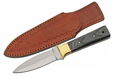 Dagger Rite Edge Stainless Steel 4.5in Blade Brass Wood Handle Full Tang Sheath