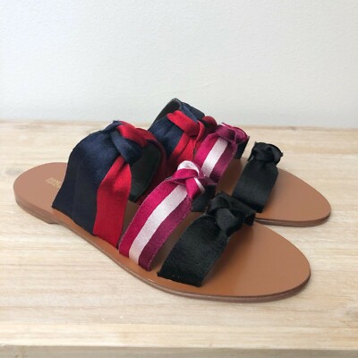 Diane von Furstenberg Bree Knotted Flat Slide Sandals Womens Size 5