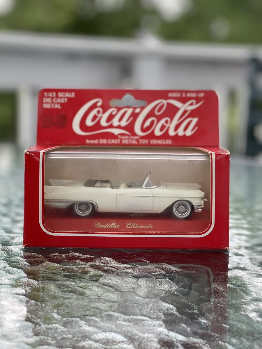 🆕Coca-Cola⭐️White⭐️Cadillac Eldorado 1:43 Scale⭐️Diecast